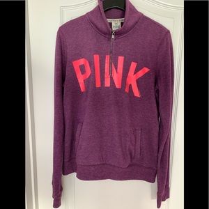 VS PINK Quarter-Zip Pullover